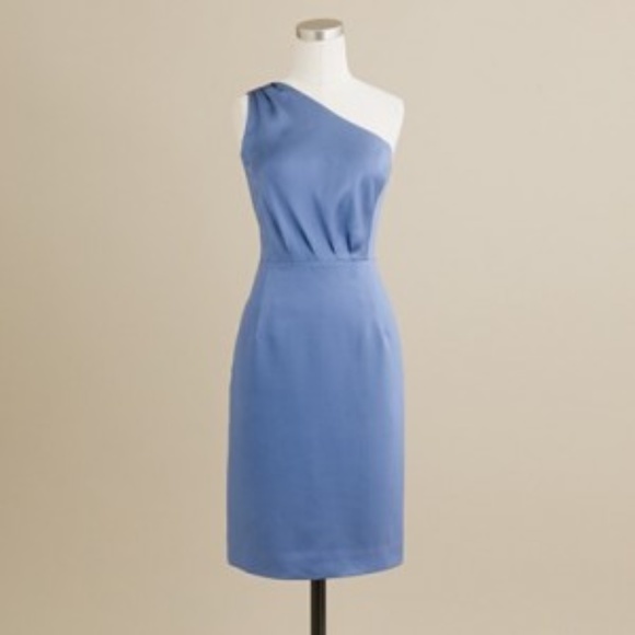 SOLD PRIVATELY - J Crew one shoulder silk dress - Picture 1 of 6